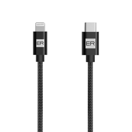 ER POWER kabel USB-C/Lightning 120cm černý