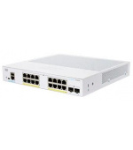 Cisco switch CBS250-16P-2G (16xGbE,2xSFP,16xPoE+,120W,fanless) - REFRESH