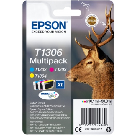 Epson Multipack 3-colours T1306 DURABrite UltraInk