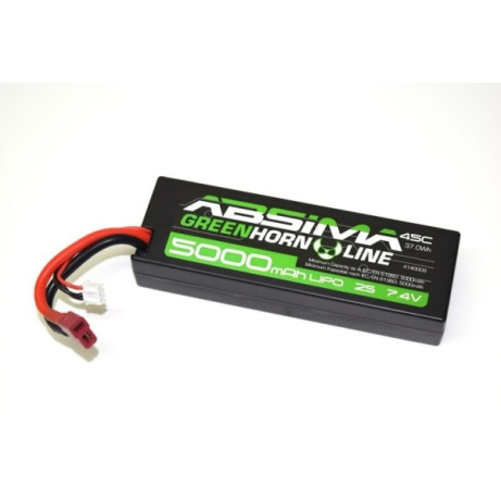 LiPo akumulátor Absima Greenhorn 7,4V / 5000mAh 50C konektor T-Dean