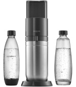 SodaStream DUO výrobník sody, mechanický, plastová láhev, skleněná láhev, bombička s CO2