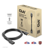 Club3D prodlužovací Ultra rychlý HDMI kabel, 4K120Hz, 8K60Hz, 48Gbps, M/F, 1m, 30 AWG