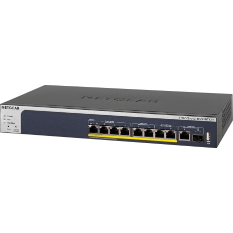 NETGEAR 8-Port PoE+ Multi-Gigabit Smart Managed Pro Switch with 10G Copper/Fiber Uplinks, MS510TXPP