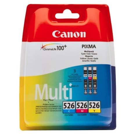 Canon CARTRIDGE CLI-526 C/M/Y Multi-pack SEC pro MG5150, MG5250, MG5350, MG6150, MG6250, MG8150, MG8250, MX885, MX895