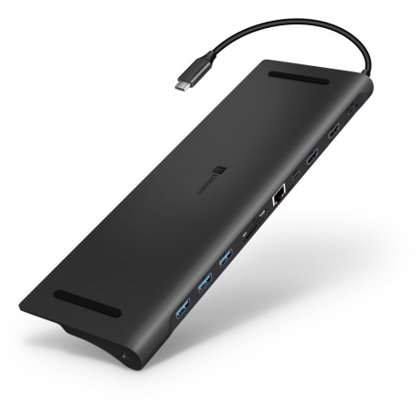 CONNECT IT dokovací stanice USB-C, 11v1 (2xHDMI), externí, šedá