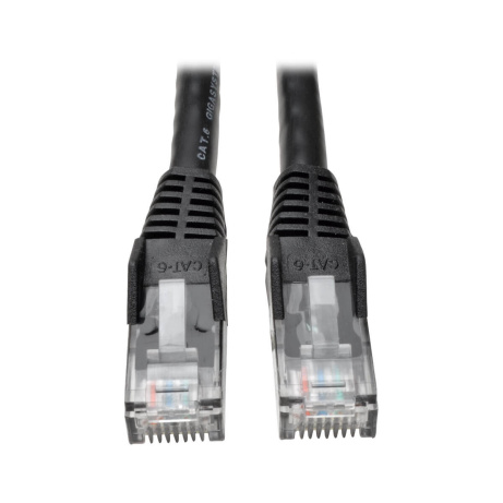 Tripplite Ethernetový kabel Cat6 Gigabit Snagless Molded (UTP) (RJ45 Samec/Samec), černá, 9.14m