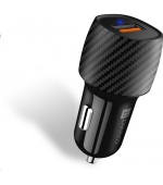 CONNECT IT InCarz QUICK CHARGE 3.0 nabíječka do auta, 1x USB-A, 3 A, carbon