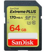 SanDisk SDXC karta 64GB Extreme PLUS (200 MB/s Class 10, UHS-I U3 V30)