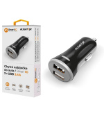 Chytrá nabíječka do auta ALIGATOR 3.4A, 2xUSB, smart IC, černá