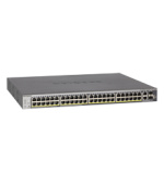 NETGEAR 48xGB PoE+ Smart Switch,2 10G,2 SFP,GS752TXP