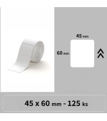 BAZAR - Niimbot štítky R 45x60mm 125ks Bílé pro B21, B21S, B3, B1S - Poškozený obal (Komplet)