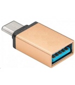 PREMIUMCORD Adaptér USB 3.1 C/male - USB 3.0 A/female, zlatý, OTG