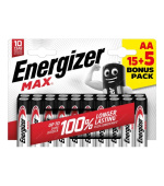 Energizer LR6/20 Max AA 15+5 zdarma