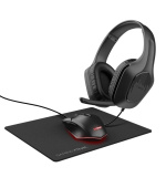 TRUST Sada sluchátka + myš + mousepad GXT 790 3v1 Gaming Bundle, černá