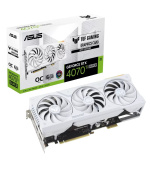 ASUS VGA NVIDIA GeForce RTX 4070 Ti SUPER TUF GAMING BTF WHITE OC 16G, 16G GDDR6X, 3xDP, 2xHDMI