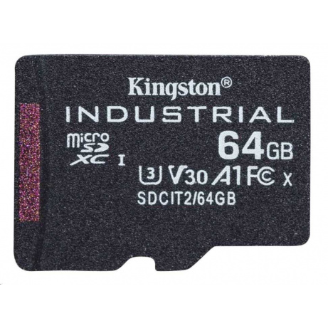 Kingston MicroSDXC karta 64GB microSDXC Industrial C10 A1 pSLC Card Single Pack