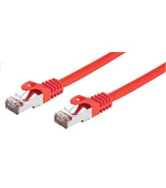 Kabel C-TECH patchcord Cat6, FTP, červený, 1m