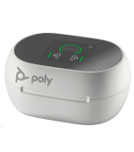 Poly Voyager Free 60+ MS Teams bluetooth headset, BT700 USB-A adaptér, dotykové nabíjecí pouzdro, bílá