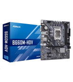 BAZAR - ASRock MB Sc LGA1700 B660M-HDV, Intel B660, 2xDDR4, 1xDP, 1xHDMI, 1xVGA, mATX - Po opravě (Bez příšlušenství)