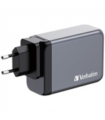 VERBATIM GaN Nabíječka do sítě GNC-100, 100W, 3x USB-C, 1x USB