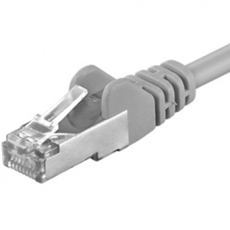 Premiumcord Patch kabel CAT 6a S-FTP,RJ45-RJ45,LSOH, AWG 26/7 15m šedá