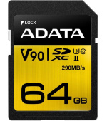 ADATA SDXC karta 64GB UHS-I U3 Class 10, Premier One (R: 290MB / W: 260MB)