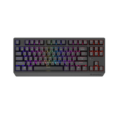 GENESIS herní klávesnice THOR 230/TKL/RGB/Outemu Silent Lemon/Bezdrátová USB + Bluetooth/US layout/Č