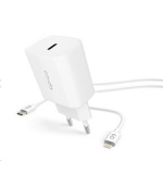 EPICO síťová nabíječka, PD 20W, USB-C - lightning kabel - bílá