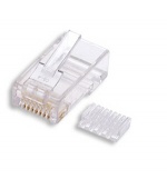 Konektor UTP RJ45 (8p8c), Cat6, 50µm, skládaný, drát - 100 ks