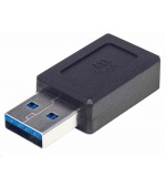 Manhattan USB adaptér, USB 3.1 Gen 2, USB-A Male na USB-C Female, 10 Gbps, černá