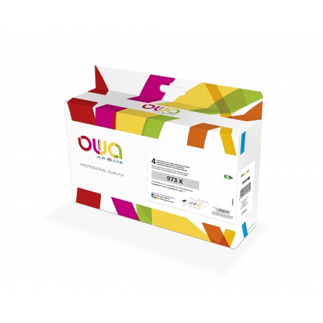 OWA ARMOR ink kompatibilní s HP 973X (L0S07AE;F6T81AE;F6T82AE;F6T83AE), 4-pack (CMYK), 246ml+3x110ml