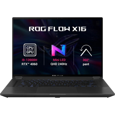 ASUS NTB ROG Flow X16 (GV601VV-NL062X), i9-13900H, 16" 2560 x 1600, 32GB, 1TB SSD, RTX 4060, W11 Pro, Black