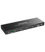 PREMIUMCORD HDMI switch, 4K@60Hz HDMI2.0 KVM 4:1, s dálkovým ovladačem