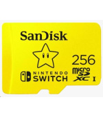 SanDisk MicroSDXC karta 256GB for Nintendo Switch (R:100/W:90 MB/s, UHS-I, V30,U3, C10, A1) licensed Product,Super Mario