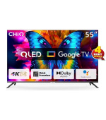 CHiQ U55QM8E TV 55", UHD, QLED, smart, Google TV, dbx-tv, Dolby Audio, Frameless