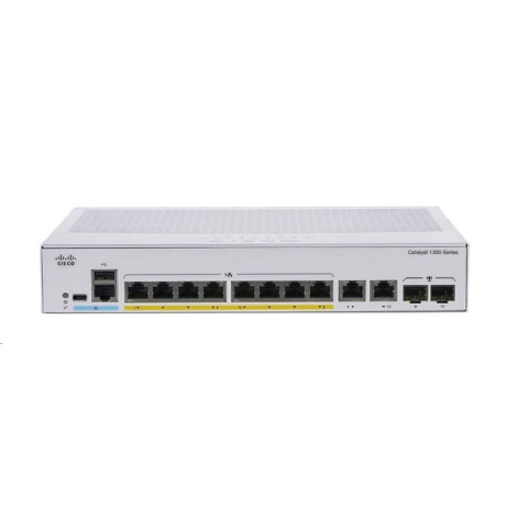 Cisco Catalyst switch C1300-8MGP-2X (4xGbE,4x2,5GbE,2xSFP+,8xPoE+,120W,fanless)