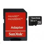 SanDisk MicroSDHC karta 32GB (Class 4) + adaptér