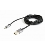 GEMBIRD Kabel USB A Male/Micro B Male 2.0, 1,8m, opletený, černý, blister