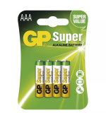 GP alkalická baterie SUPER AAA (LR03) 4BL