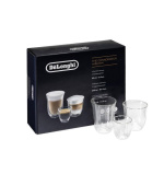 DeLonghi DLSC302 kolekce sklenic Connoisseur - 2x espresso, 2x cappuccino, 2x latte macchiato