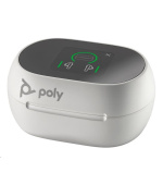 Poly Voyager Free 60+ MS Teams bluetooth headset, BT700 USB-C adaptér, dotykové nabíjecí pouzdro, bílá