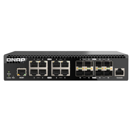 QNAP řízený switch QSW-M3216R-8S8T (8x 10GbE porty + 8x 10G SFP+ porty, poloviční šířka)