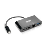 Tripplite Mini dokovací stanice USB-C / HDMI, USB 3.0, GbE, 60W nabíjení, HDCP, černá