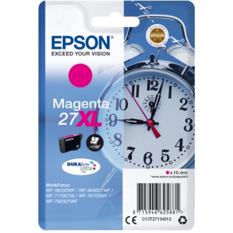 Epson Singlepack Magenta 27XL DURABrite Ultra Ink