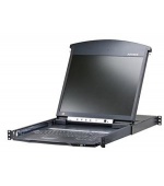 Aten 8-port Cat.5 KVM,dual rail rack, 19" LCD, IP