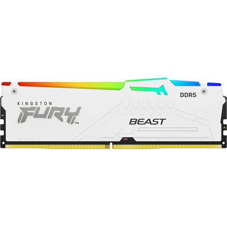 Kingston FURY Beast/DDR5/64GB/5600MHz/CL40/4x16GB/RGB/White