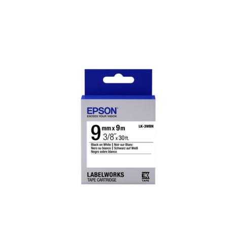 Epson Label Cartridge Standard LK-3WBN Standard Black/White 9mm (9m)