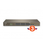 Tenda TEG1024F 24x Gigabit s SFP, 22x RJ45 + 2x SFP / RJ45, Fanless - bez ventilátorů, Rack , 6kV