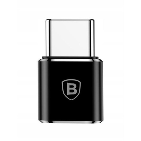 Baseus adaptér z microUSB na USB-C černý