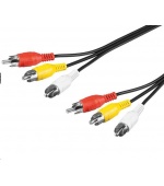 PremiumCord Kabel 3x CINCH-3x CINCH M/M 2m